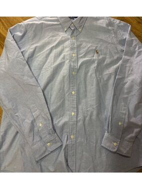 Ralph Lauren Light Blue Button-Down Oxford Shirt with Pony Logo